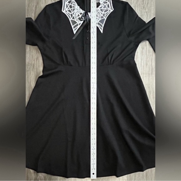 Killstar Charmed School Dress Black White Lace Collar Wednesday Addams Size XXL - Picture 11 of 12